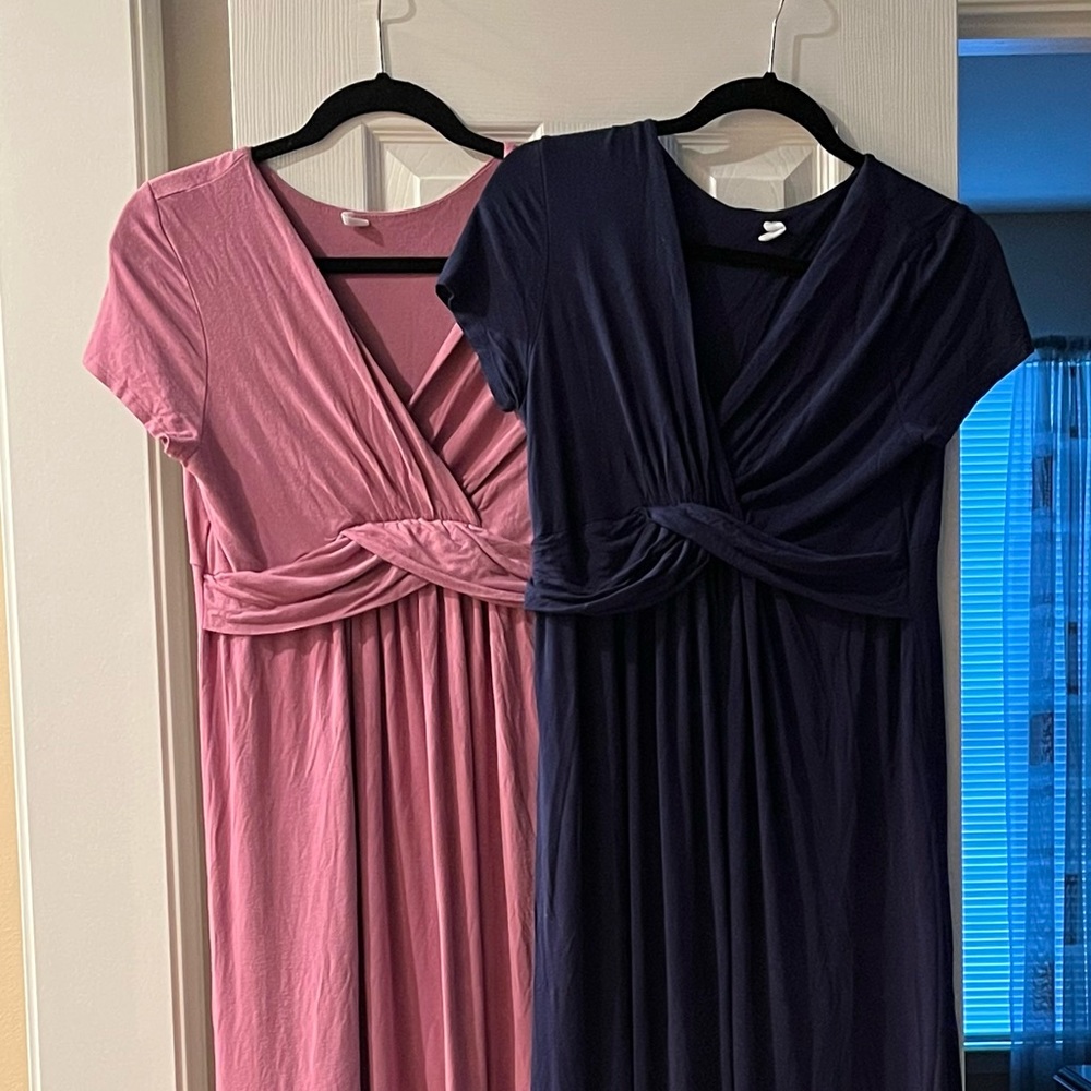 SOLD Two maternity long dresses. Size XL